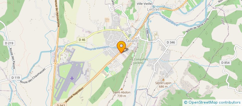 localisation de l'entreprise LES 3A  TALLARD