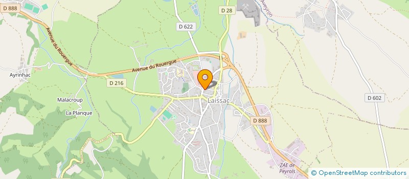 localisation de l'entreprise LES 3G  LAISSAC-SEVERAC L'EGLISE