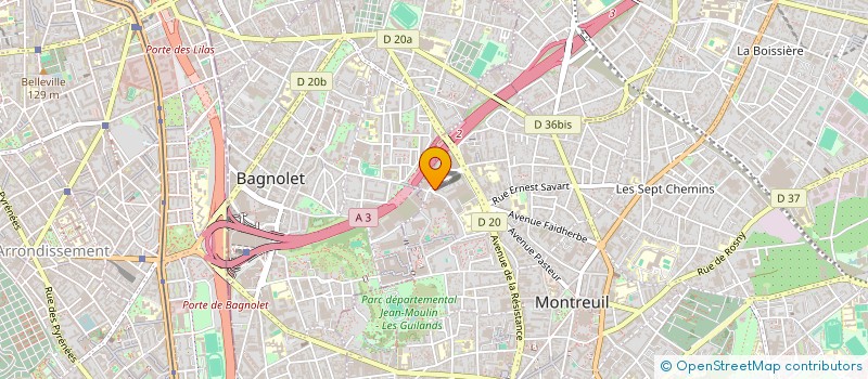 localisation de l'entreprise LES 3J TRANSPORTS à MONTREUIL