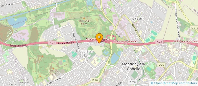 localisation de l'entreprise LES 3S  FOUQUIERES-LES-LENS