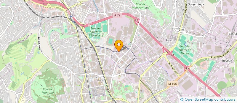 localisation de l'entreprise LES 3T  SAINT-ETIENNE