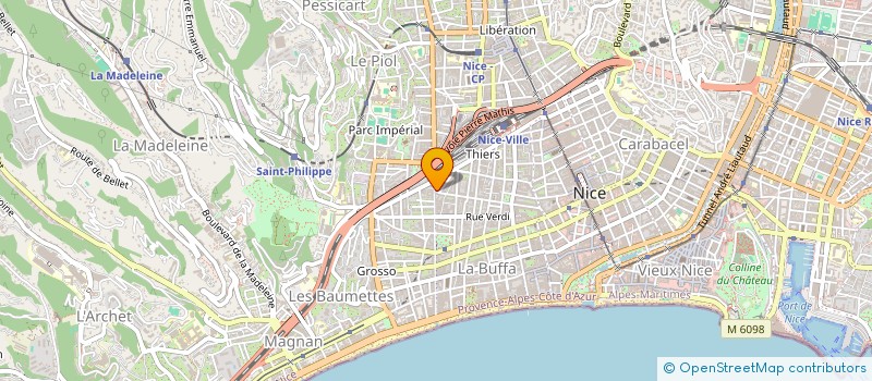 localisation de l'entreprise LES 3TV à NICE