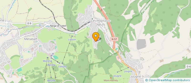 localisation de l'entreprise LES 4 A  LES HOPITAUX-NEUFS