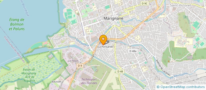 localisation de l'entreprise LES 4 A  MARIGNANE