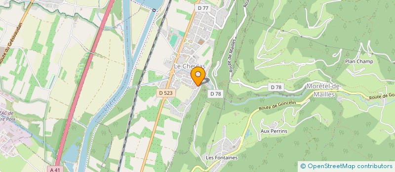 localisation de l'entreprise LES 4 A'S  LE CHEYLAS