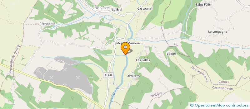 localisation de l'entreprise LES 4 AILES DE L ENFANCE  BELVEZE