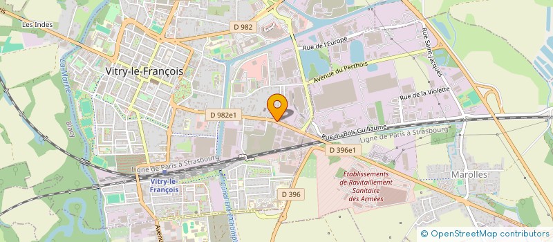 localisation de l'entreprise LES 4 AS à VITRY-LE-FRANCOIS