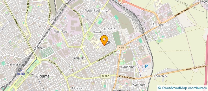 localisation de l'entreprise LES 4 AS à REIMS