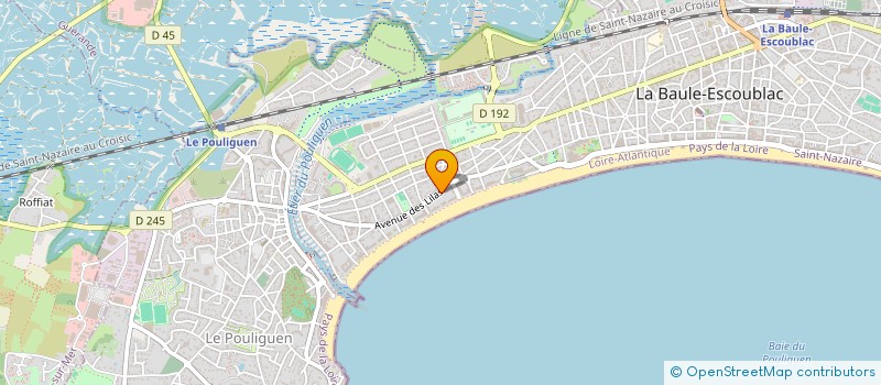 localisation de l'entreprise LES 4 AS  LA BAULE-ESCOUBLAC