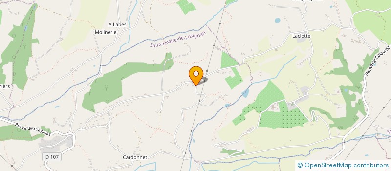 localisation de l'entreprise LES 4 AS  SAINT-HILAIRE-DE-LUSIGNAN