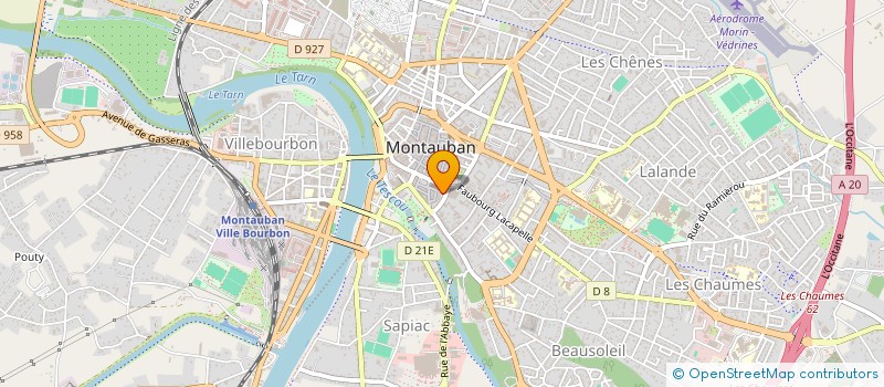 localisation de l'entreprise LES 4 AS  MONTAUBAN