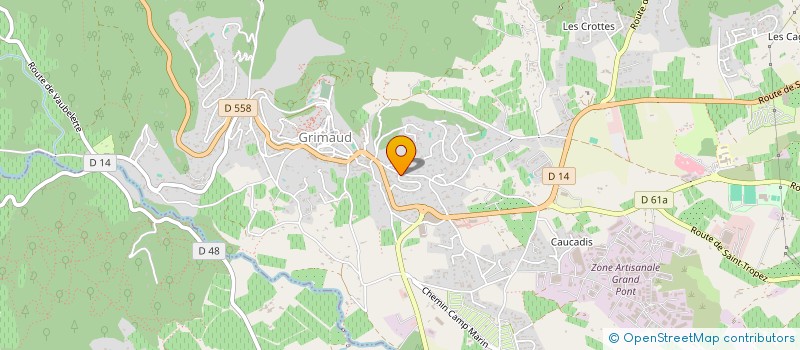 localisation de l'entreprise LES 4 B à GRIMAUD