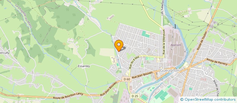 localisation de l'entreprise LES 4 B  GUEUGNON