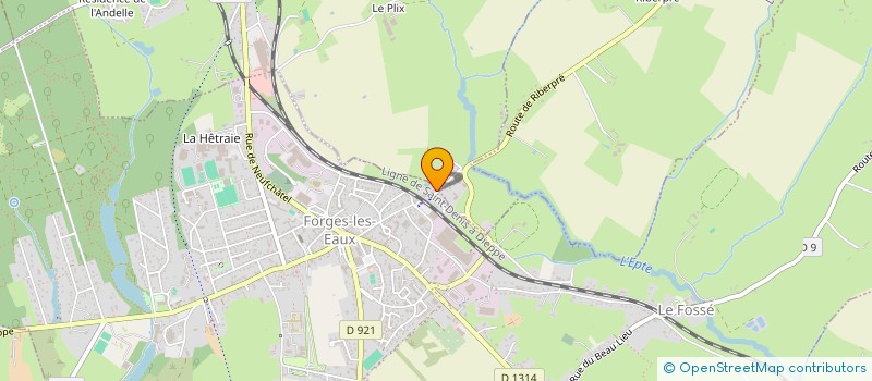 localisation de l'entreprise LES 4 BOUCHERS  FORGES-LES-EAUX