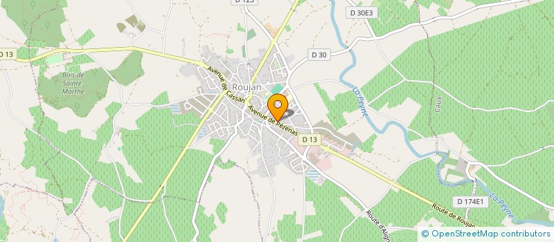 localisation de l'entreprise LES 4 CHEMINS  ROUJAN