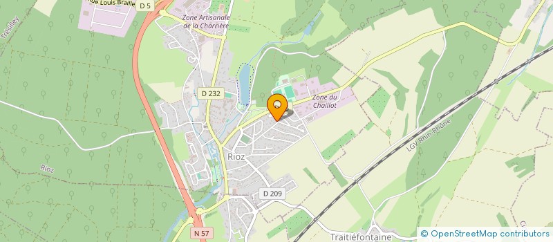 localisation de l'entreprise LES 4 CHEMINS  RIOZ