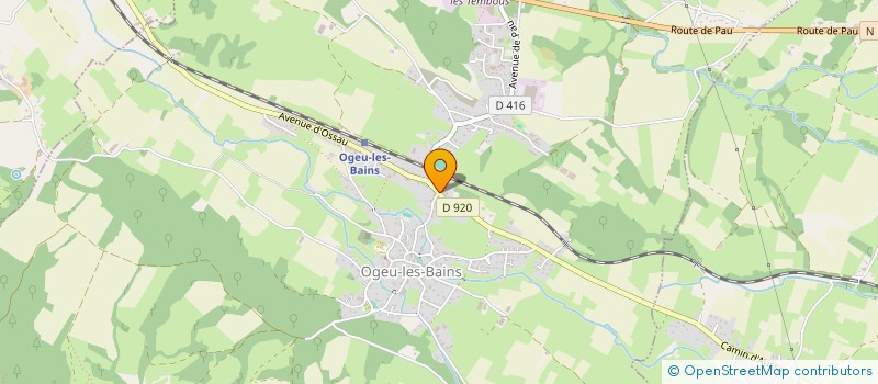 localisation de l'entreprise LES 4 CHENES  OGEU-LES-BAINS