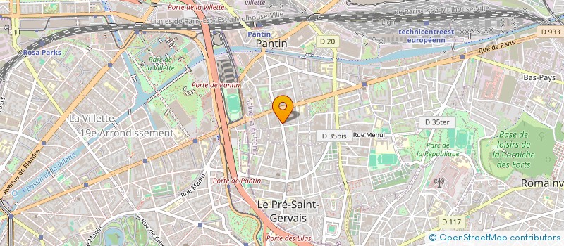 localisation de l'entreprise LES 4 COINS à PANTIN