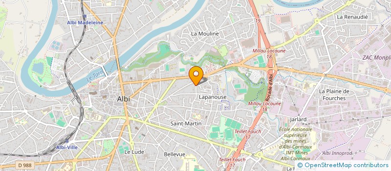 localisation de l'entreprise LES 4 D  ALBI