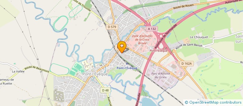 localisation de l'entreprise LES 4 D  PONT L'EVEQUE