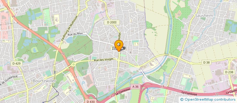 localisation de l'entreprise LES 4 ELEMENTS à ILLZACH