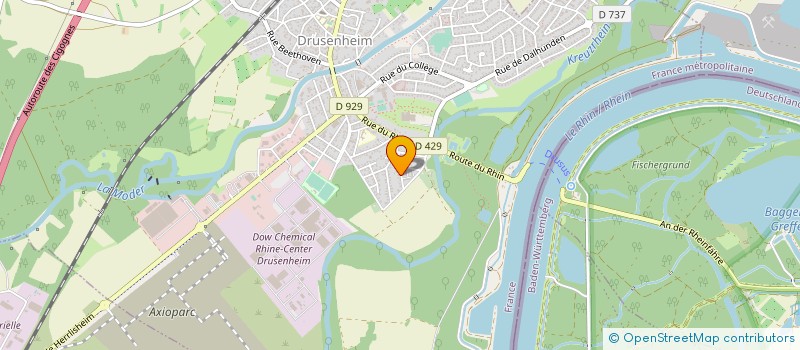 localisation de l'entreprise LES 4 ELEMENTS  DRUSENHEIM