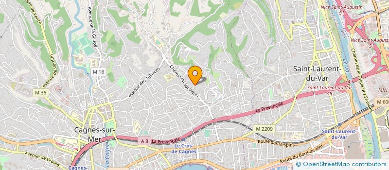 localisation de l'entreprise LES 4 F à CAGNES-SUR-MER