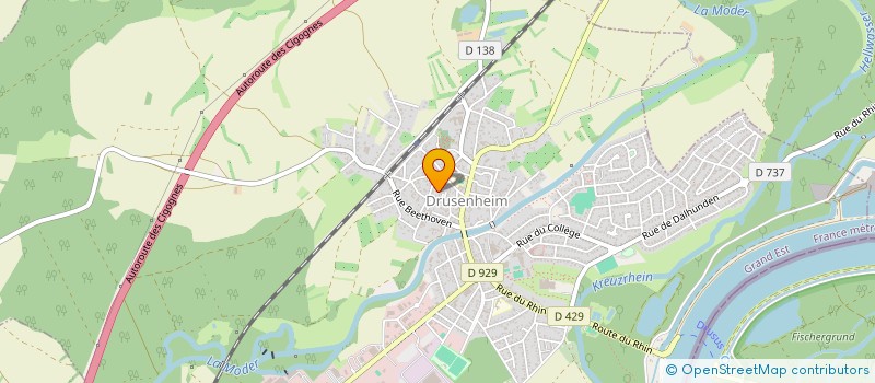 localisation de l'entreprise LES 4 F  DRUSENHEIM