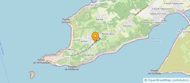 localisation de l'entreprise LES 4 FLOCONS à BREST