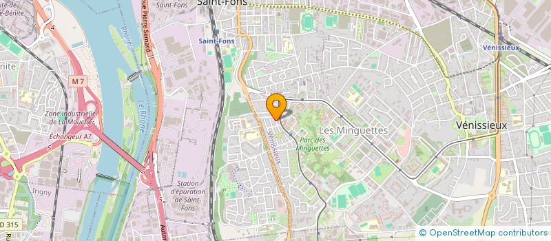 localisation de l'entreprise LES 4 H  VENISSIEUX