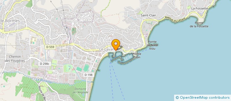 localisation de l'entreprise LES 4 J à LE LAVANDOU