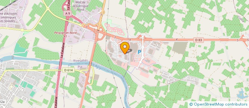 localisation de l'entreprise LES 4 K  RIVESALTES