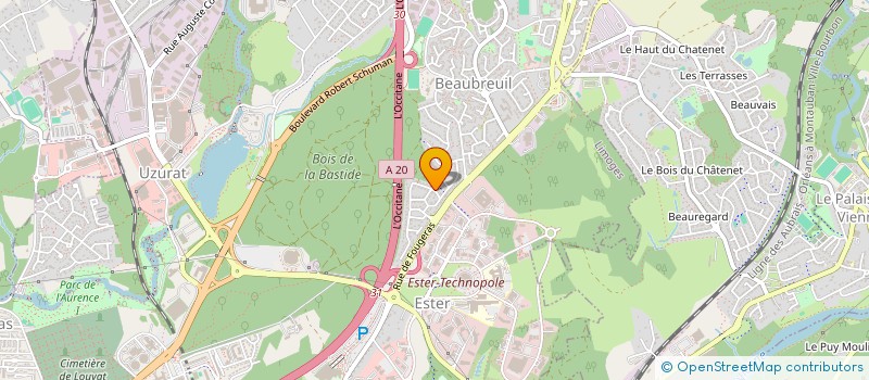 localisation de l'entreprise LES 4 L à LIMOGES