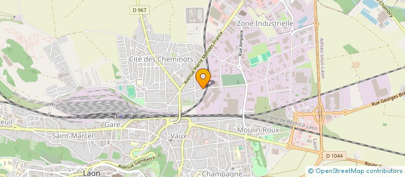 localisation de l'entreprise LES 4 M à LAON