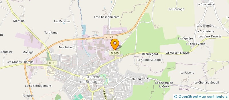 localisation de l'entreprise LES 4 M.  AVAILLES-SUR-SEICHE