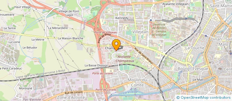 localisation de l'entreprise LES 4 M à RENNES