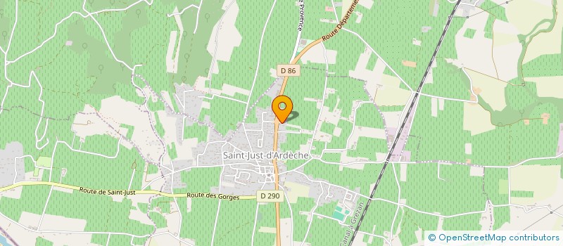 localisation de l'entreprise LES 4 M  SAINT-JUST-D'ARDECHE