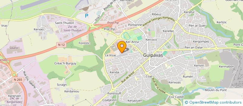 localisation de l'entreprise LES 4 M  GUIPAVAS