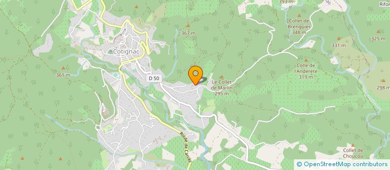 localisation de l'entreprise LES 4 MOULINS  COTIGNAC