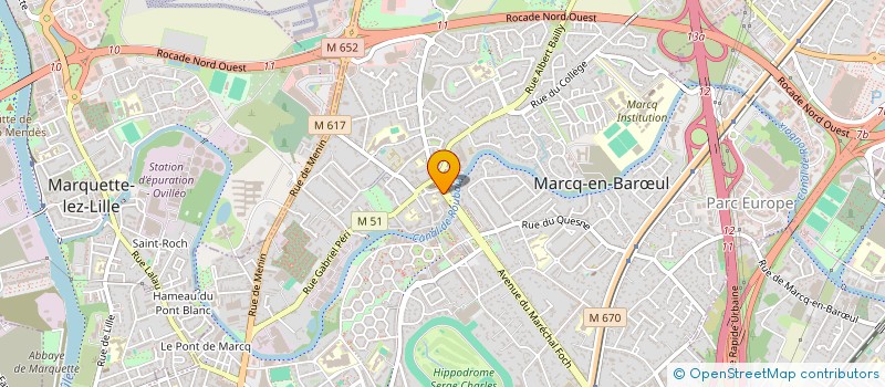 localisation de l'entreprise LES 4 MOUSQUETAIRES à MARCQ-EN-BARŒUL
