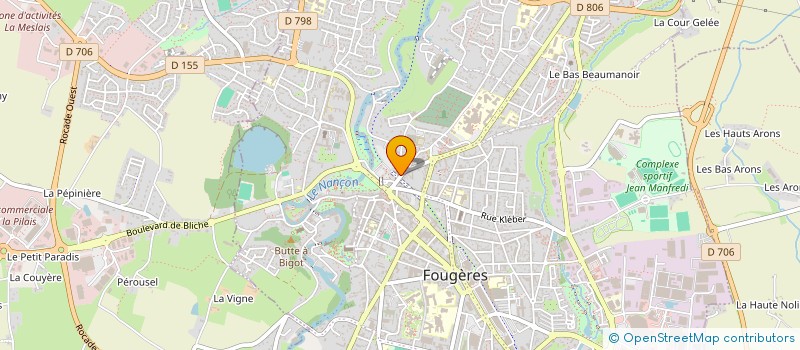 localisation de l'entreprise LES 4 NAGES  FOUGERES