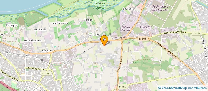 localisation de l'entreprise LES 4 PALMIERS à CHATEAUNEUF-LES-MARTIGUES
