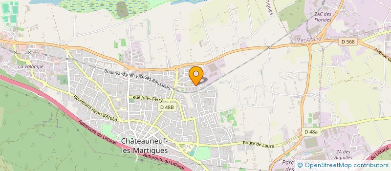 localisation de l'entreprise LES 4 R TRANSPORTS  CHATEAUNEUF-LES-MARTIGUES