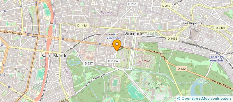 localisation de l'entreprise LES 4 RAINETTES à VINCENNES
