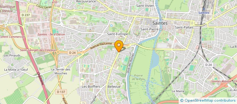 localisation de l'entreprise LES 4 ROCHE à SAINTES