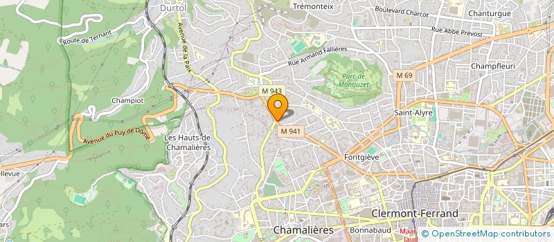 localisation de l'entreprise LES 4 ROUTES  CLERMONT-FERRAND