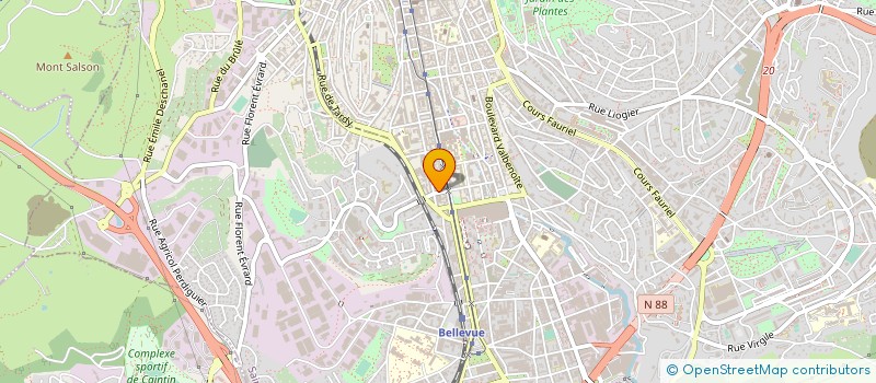 localisation de l'entreprise LES 4 RUBANS à SAINT-ETIENNE