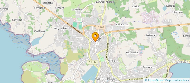 localisation de l'entreprise LES 4 RUBIS  CARNAC