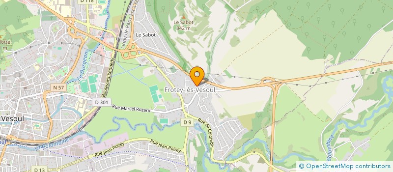 localisation de l'entreprise LES 4 SAPINS  FROTEY-LES-VESOUL