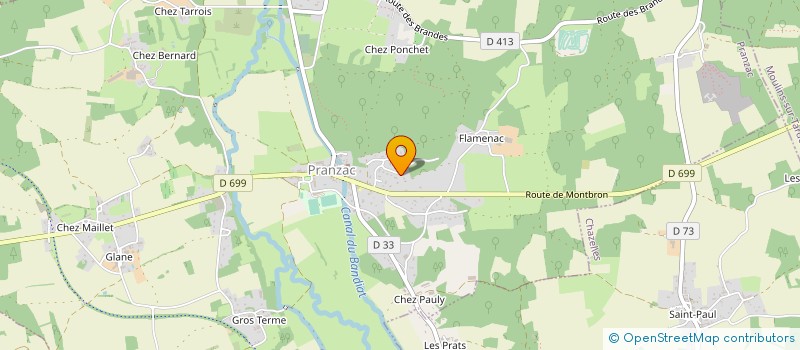 localisation de l'entreprise LES 4 T  PRANZAC